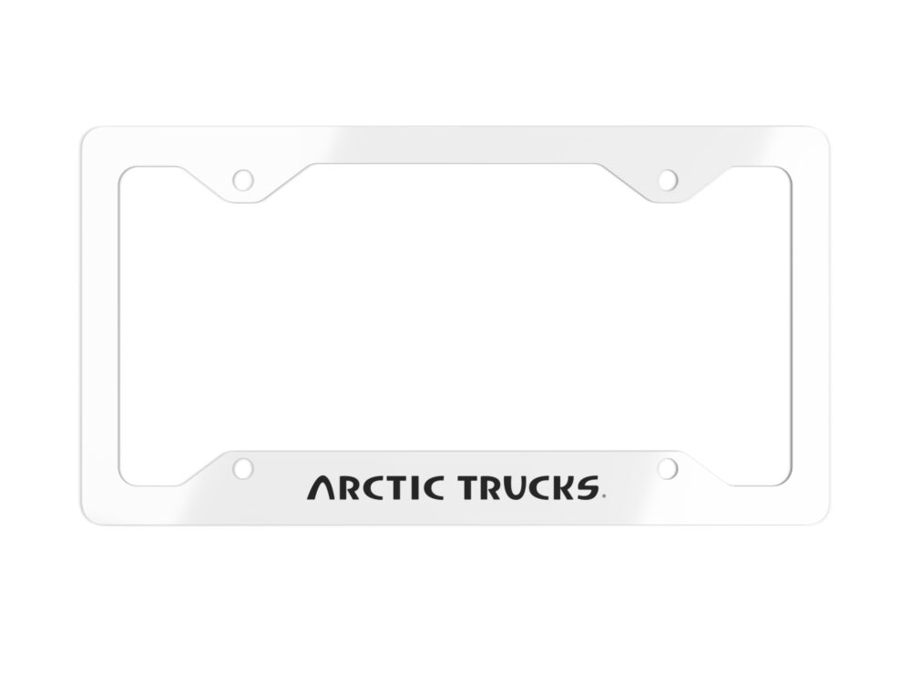 Polished aluminum Arctic Trucks license plate frame