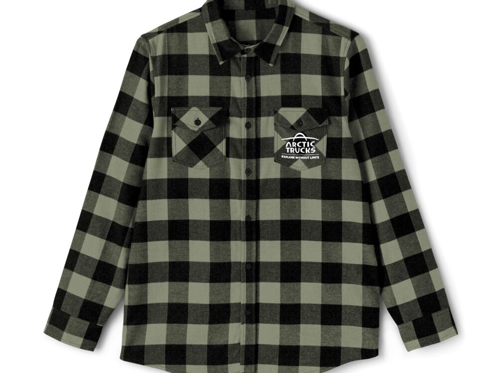Arctic Trucks Logo Flannel Shirt — Olive Buffalo Plaid Work Shirt